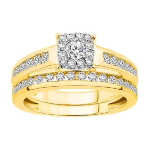 14K 1.01ct Diamond Women's Double Rings - Image 1