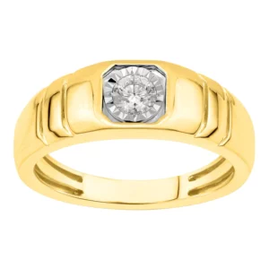 14K 0.29ct Diamond Men's Rings - Image 1