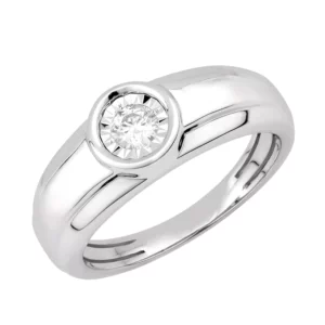 14K 0.28ct Diamond Men's Rings - Image 2