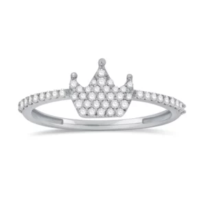 14K 0.25ct Diamond Crown Women's Rings - Image 1