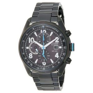 Citizen Men's Eco Drive Black IP Stainless Steel Chronograph Watch - Image 1