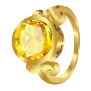 18K Yellow Sapphire Ring - Image 1