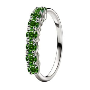 14K 1.04ct Emerald Band Ring - Image 1