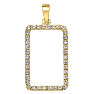 14K 0.75ct Diamond Frame Pendant - Image 1