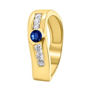 14K 0.28ct Blue Diamond Ring - Image 1