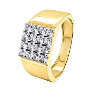 18K 0.91ct Diamond Men's Ring - Image 1