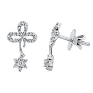 14K 0.50ct Diamond Earrings - Image 1