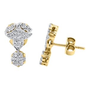 14K 0.87ct Diamond Earrings - Image 1