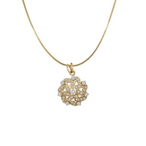 14K Flower Pendant - Image 1