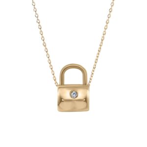 14K Lock Pendant - Image 1