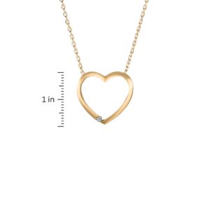 14K Diamond Heart Pendant - Image 3