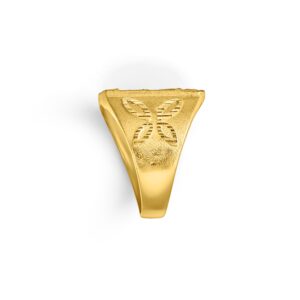 22K Textured Men's Ring - Image 3