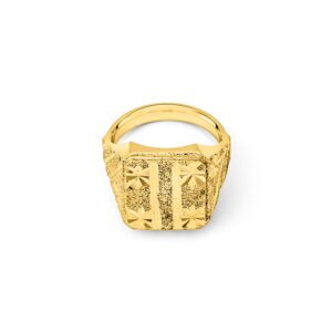 22K Textured Men's Ring - Image 2
