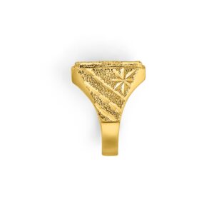 22K Textured Men's Ring - Image 3
