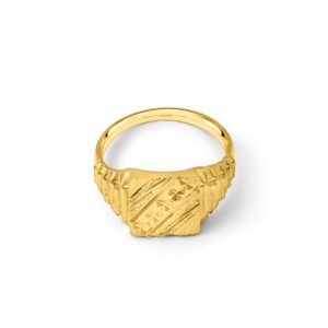 22K Textured Men's Ring - Image 2