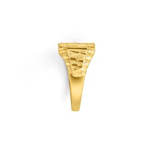 22K Textured Men's Ring - Image 3