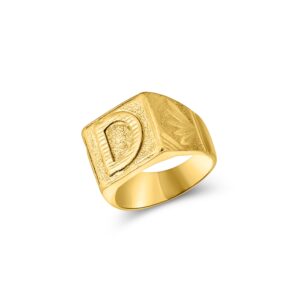 22K "D" Initial Men's Ring - Image 1