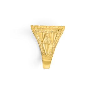 22K Textured Men's Ring - Image 2