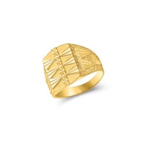 22K Textured Men's Ring - Image 1