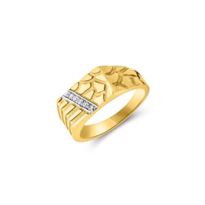 24K Men's Nugget Ring - Image 1