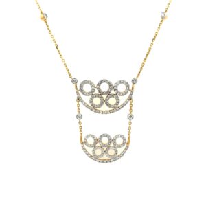 14K Eclipse Elegance Double Tier Necklace - Image 1