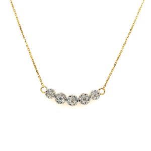 14K Diamond Line Pendant - Image 1